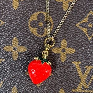Strawberry Pendant Necklace